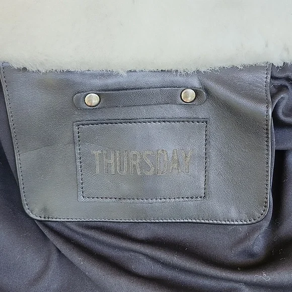 NWT THURSDAY BOOT CO. LAMBSKIN FLIGHT JACKET - Picture 7 of 14